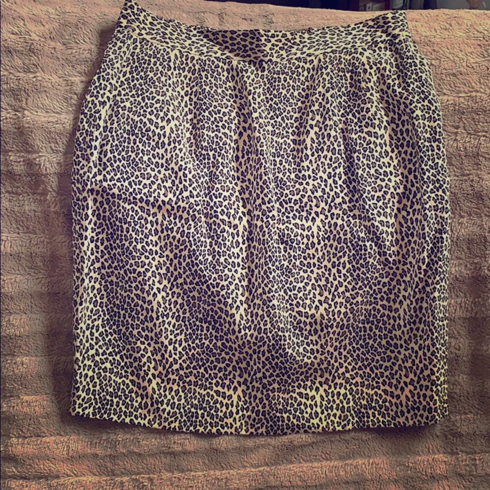 Vintage Allison Taylor Animal Print Pencil Skirt